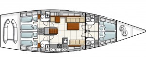 Hanse 540 layout 2