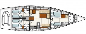 Hanse 540 layout 3