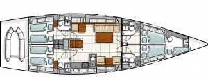 Hanse 540 layout 4