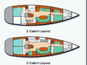 Oceanis 411 Clipper layout